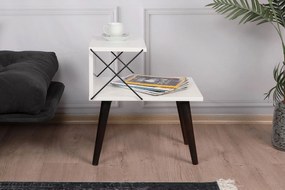 Mesinha de Cabeceira Cross – Branco – 50x55x40 cm