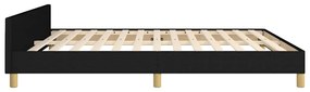 Estrutura de cama sem colchão 160x200 cm tecido preto