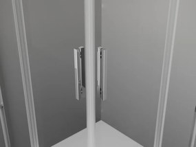 Mexen Exo-S Duo cabine de duche quadrada de correr 90 x 90 cm, transparente, cromo - 8111-090-090-01-00