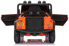 Jipe elétrico para crianças Land Rover Defender 110 SVX 12V, 4X4, luzes LED, bateria de lítio, licença ORIGINAL Laranja