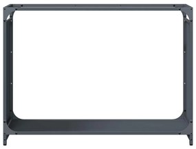 Suporte para lenha 90x28x65 cm aço laminado a frio antracite