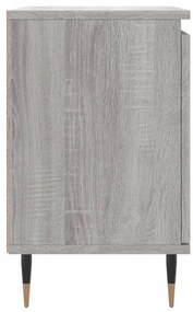 Mesas cabeceira 2pcs 40x30x50 cm derivados madeira cinza sonoma