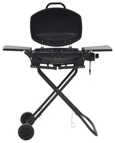 276151 vidaXL Grelhador/barbecue a gás portátil c/ zona cozinhar preto