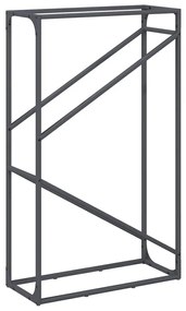 Suporte para lenha 60x25x100 cm aço laminado a frio antracite