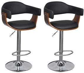vidaXL Bancos de bar 2 pcs couro artificial
