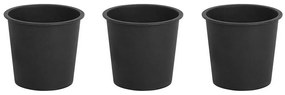 Conjunto de 3 vasos internos pretos ⌀ 34 cm BALZO Beliani