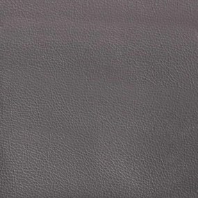 Sofá de 3 lugares 180 cm couro artificial cinza