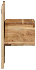 Mesa de cabeceira 50x27x50 cm madeira de acácia maciça
