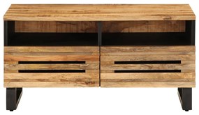 Mesa de centro 80x55x40 cm madeira de mangueira áspera maciça