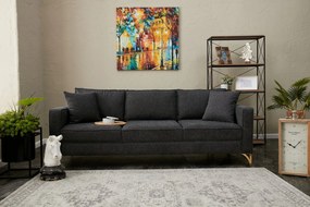 ****  
Sofá de 3 Lugares Berlin – Antracite – 220x83x91 cm

**