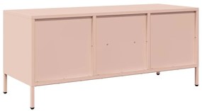 Móvel de TV 101,5x39x43,5 cm aço laminado a frio rosa