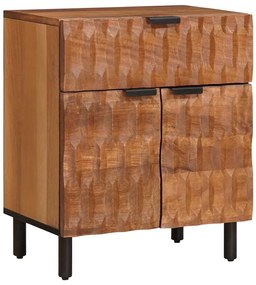 vidaXL Armário de Cabeceira com gaveta Castanho 50 x 33 x 60 cm