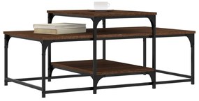 Mesa de centro 102x60x45 cm derivados madeira carvalho castanho
