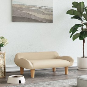 vidaXL Cama para cães 70x40x24 cm tecido cor creme