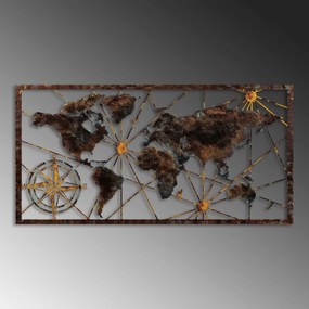 Acessório Decorativo de Parede em Metal Bys-132 – Multicolor – 120x60