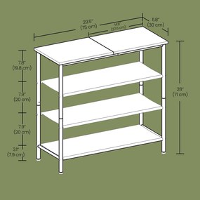 Sapateira de 4 níveis, design compacto, 3 prateleiras em tecido 30 x 75 x 71 cm castanho-preto