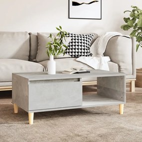 vidaXL Mesa de centro 90x50x36,5 cm derivados madeira cinzento cimento
