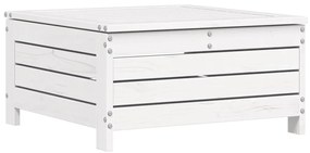 6 pcs conjunto sofás de jardim madeira de pinho maciça branco