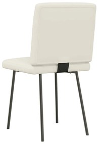 Cadeiras de jantar 6 pcs veludo cor creme