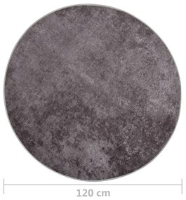 Tapete lavável antiderrapante φ120 cm cinzento