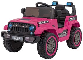 Carro elétrico para Crianças Off Road MOUNTAIN 12V Rodas Espuma EVA, Assento Couro ecológico Rosa