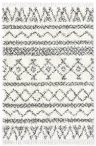 vidaXL Tapete berbere shaggy PP bege e cinzento 160x230 cm
