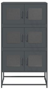 Aparador alto 68x39x123 cm aço antracite