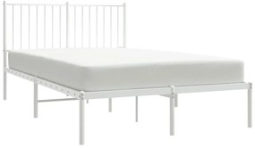 Estrutura de cama com cabeceira 120x200 cm metal branco