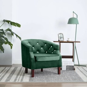 vidaXL Poltrona em veludo verde