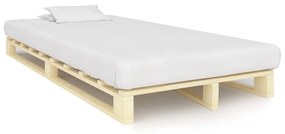 vidaXL Estrutura de cama em paletes pinho maciço 120x200 cm