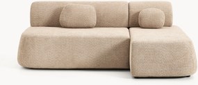 Sofá-cama de canto em teddy-bouclé Pao (2 lugares)