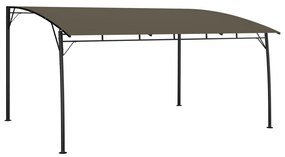 vidaXL Toldo para-sol de jardim 4x3x2,55 m cinzento-acastanhado