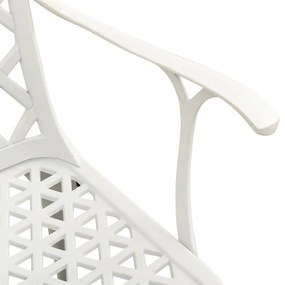 5 pcs conjunto de bistrô alumínio fundido branco