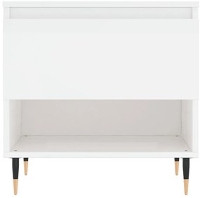 Mesas de centro 2pcs 50x46x50cm deriv. madeira branco brilhante