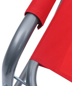 Cadeiras de realizador 2 pcs aço vermelho
