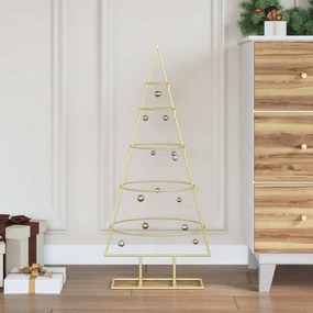 vidaXL Árvore de Natal de metal Ouro 90 cm Aço com Revestimento em Pó