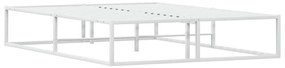 Estrutura de cama sem colchão branco 140x200 cm metal