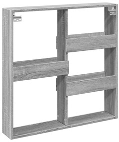 Armário parede 80x15x80 cm derivados de madeira cinza sonoma