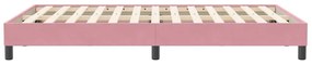 Estrutura de cama com colchão 120x210 cm veludo rosa