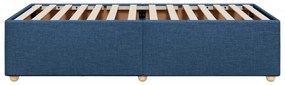 Estrutura de cama sem colchão 90x190 cm tecido azul
