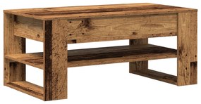 Mesa de Centro vidaXL em Madeira Velha 102x55x45 cm de Madeira de Enge