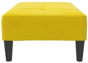 Apoio de pés 77x55x31 cm veludo amarelo