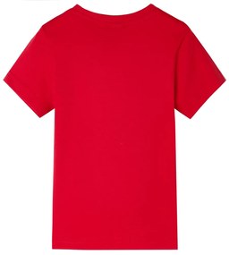 T-shirt para criança vermelho 128