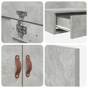 Cama de armazenamento Cinza Concreto 140x200 cm