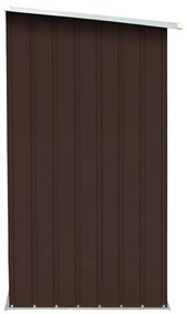 Abrigo p/ arrumação de troncos jardim aço 163x83x154cm castanho