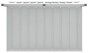 Caixa de arrumação para jardim 109x67x65 cm cinzento