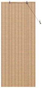 Persianas e Sombras de Janela Marrom Claro 80 x 220 cm Bambu