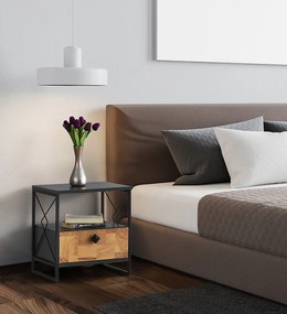 Mesa de Cabeceira Altunizade – Antracite – 45x50x41 cm