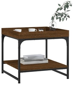 Mesa de centro 49,5x49,5x45 cm deriv. madeira carvalho castanho