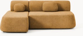 Sofá-cama de canto em teddy-bouclé Pao